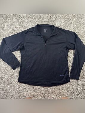 Patagonia Capilene Midweight Zip-Neck Baselayer Women's Small Black FA14 44446